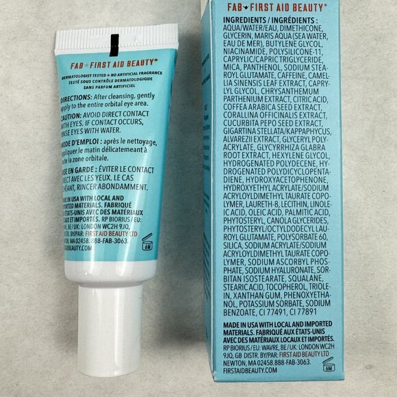 First Aid Beauty Brighten + Glow Eye Cream Niacinamide 15mL Sensitive Skin NEW - Picture 3 of 8